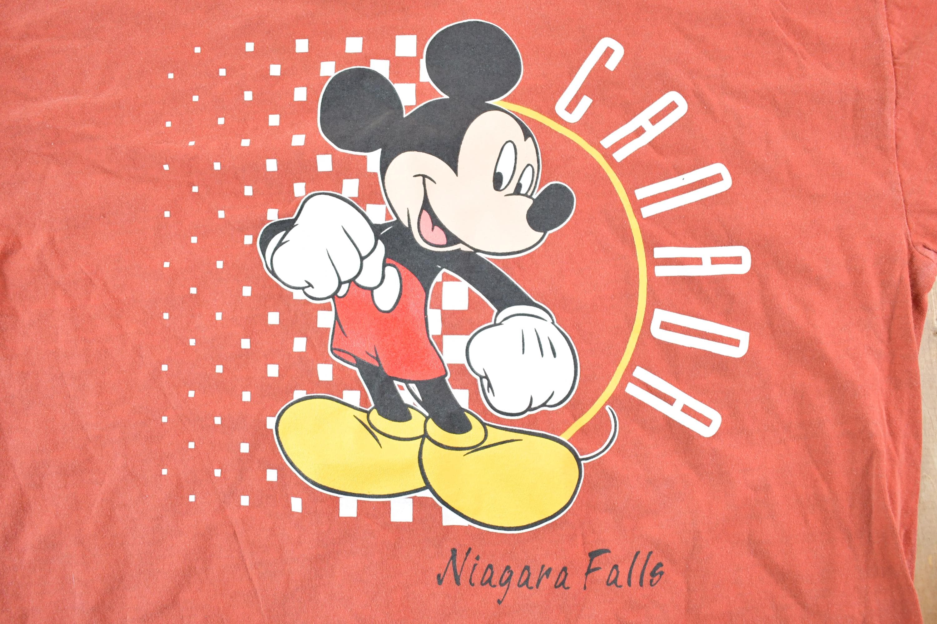 Vintage 1990s Mickey Mouse Canada Disney Cartoon Promo T-Shirt Mens L