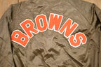 Vintage 1980s Cleveland Browns NFL Satin Bomber Jacket