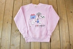Vintage 1990s I Love Country Life Farm Theme Cow Crewneck  Souvenir  Vintage Sweatshirt  Cowboy Wilderness Sweatshirt  Made In USA