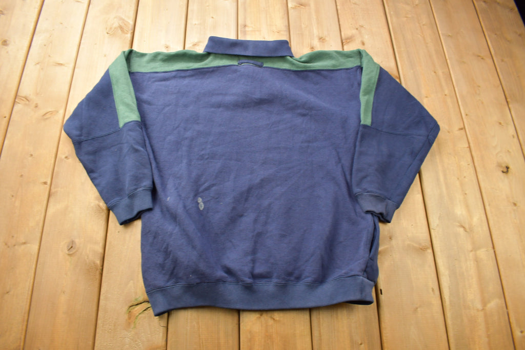 Vintage 1990s Ivanhoe Collared Sweatshirt  90s Crewneck  Size Large  Streetwear  Embroidered