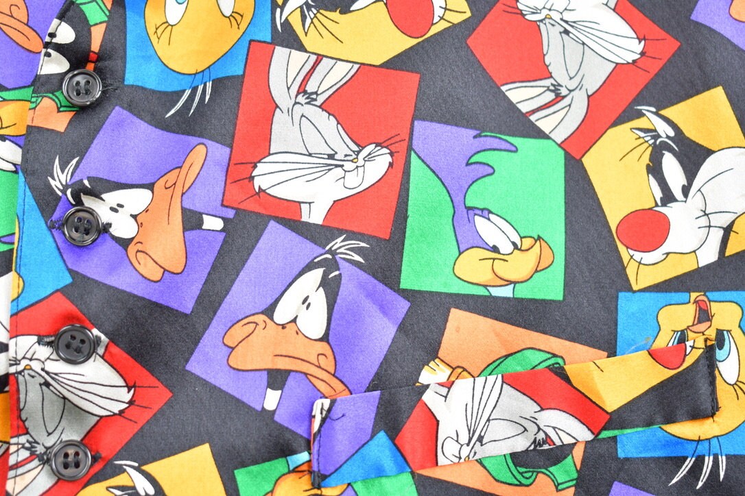 Vintage 1990s Looney Tunes Silk Vest