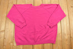 Vintage 1990s Pink Blank Hanes Herway Crewneck Sweatshirt