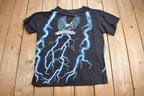 Vintage 1990s American Spirit Graffiti Nights Classic Cars & Lightning Graphic T Shirt