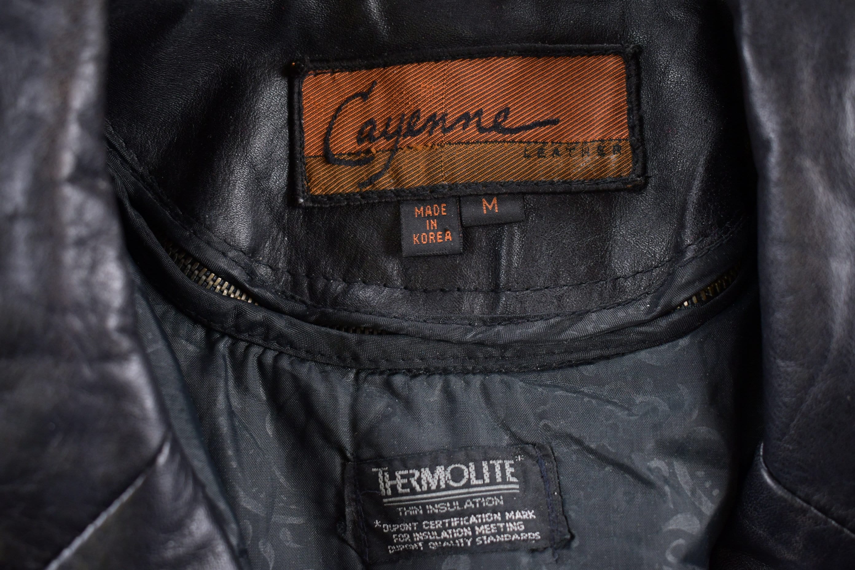 Vintage 1990s Cayenne Leather Jacket