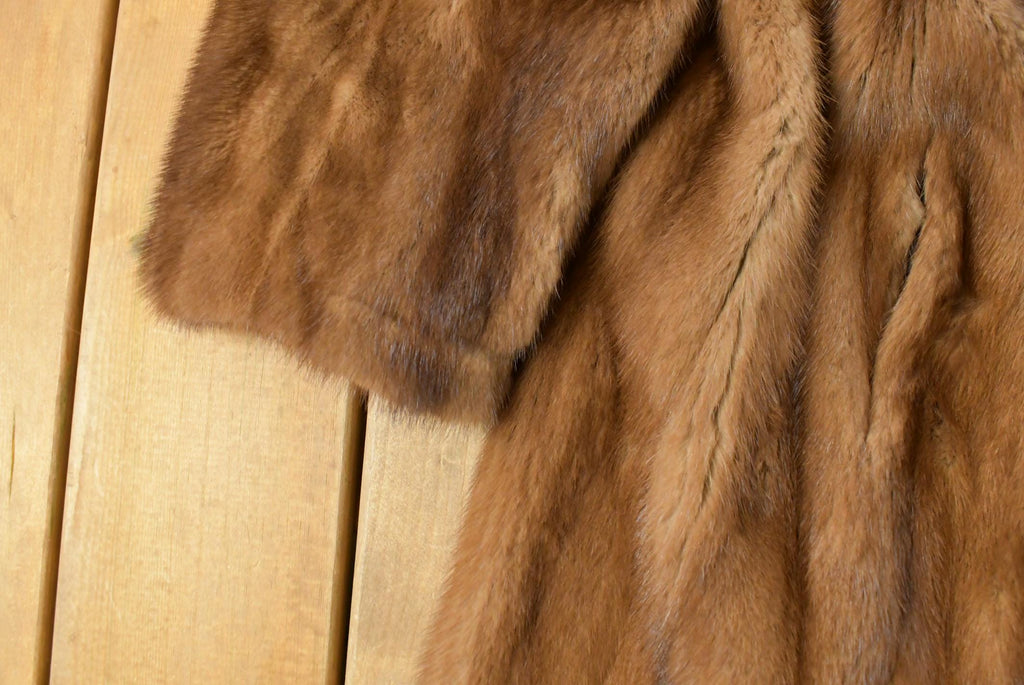Vintage 1980s Mink Fur Coat Full Length Adult Large
