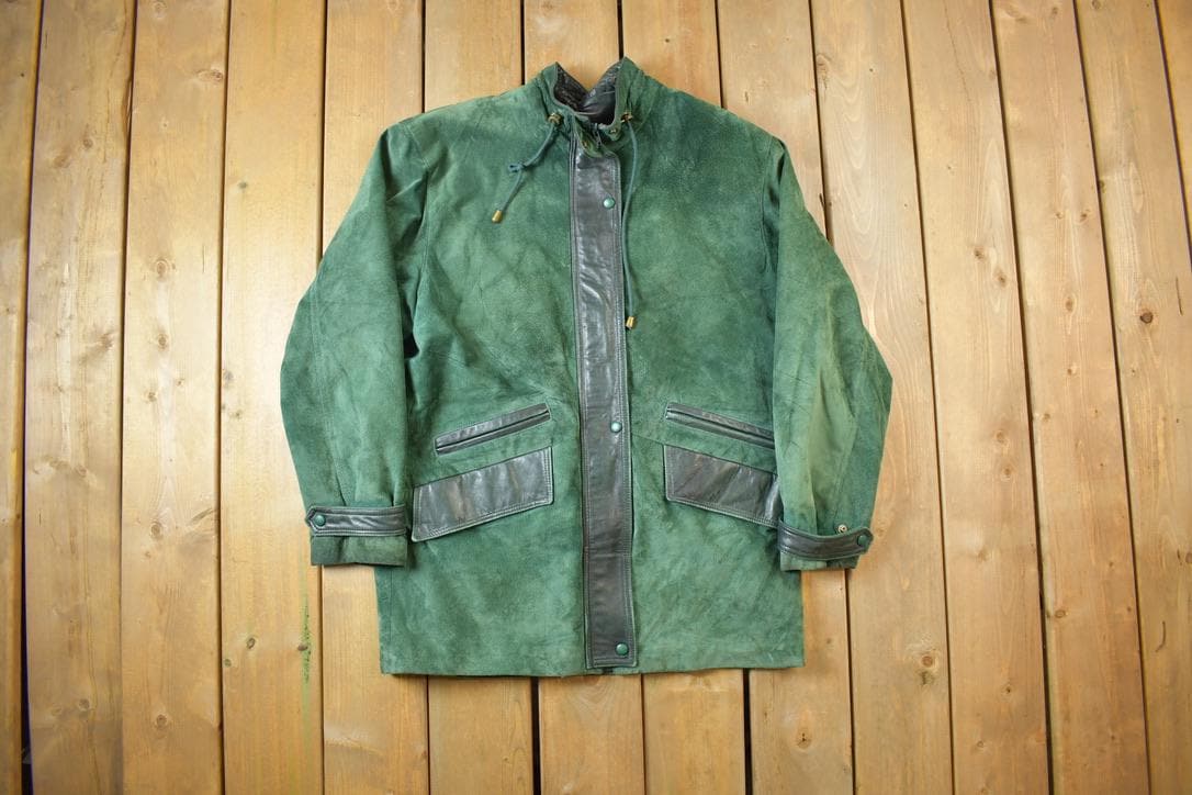 Vintage 1980s Danier Faded Suede Leather Jacket