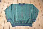 Vintage 1990s Structure Striped Knit Sweater