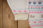 Vintage 1989 Eddie Bauer Striped Knit Cardigan Sweater /