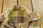 Vintage 1960s Plaid Wool Blazer Shirt Women's Large