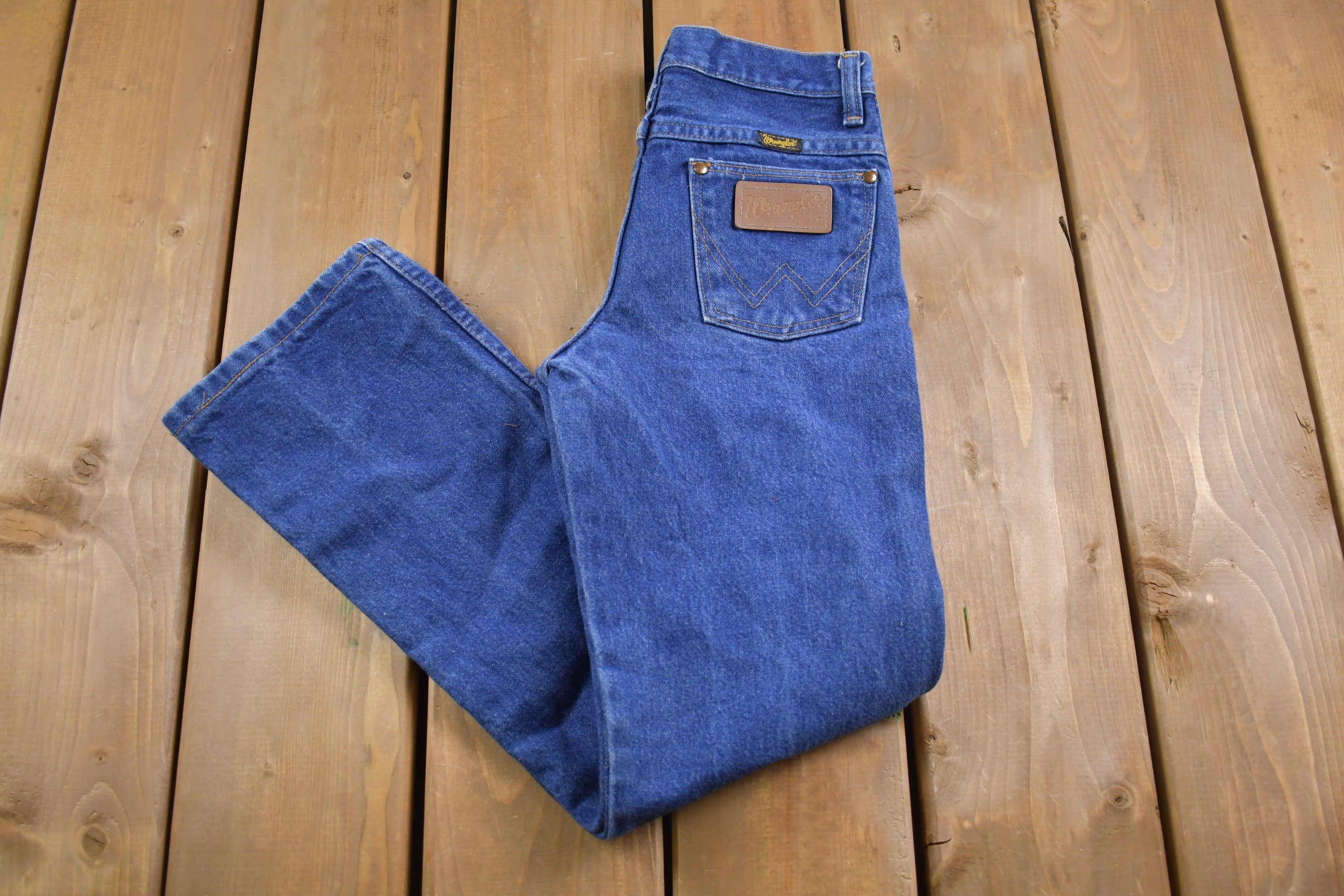 Vintage 1990's Wrangler Dark Blue Jeans 24 x 26