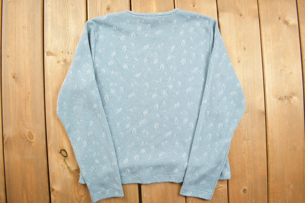 Vintage 1990s Womens Cute Leaf Pattern Woolrich Crewneck Sweater