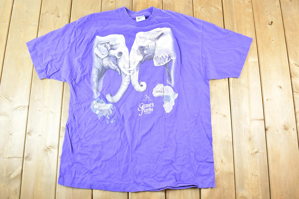 Vintage 1990s Grant's Farm elephants FAB Souvenir T-Shirt Mens L