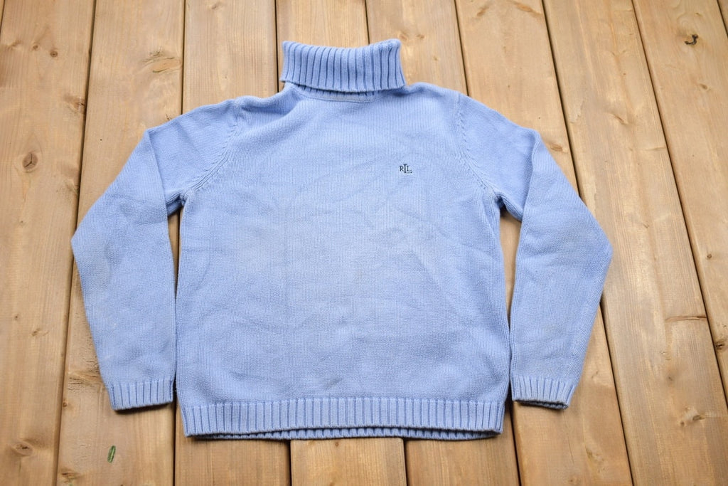 Vintage 1990s Ralph Lauren Petite Turtleneck Knitted Sweater