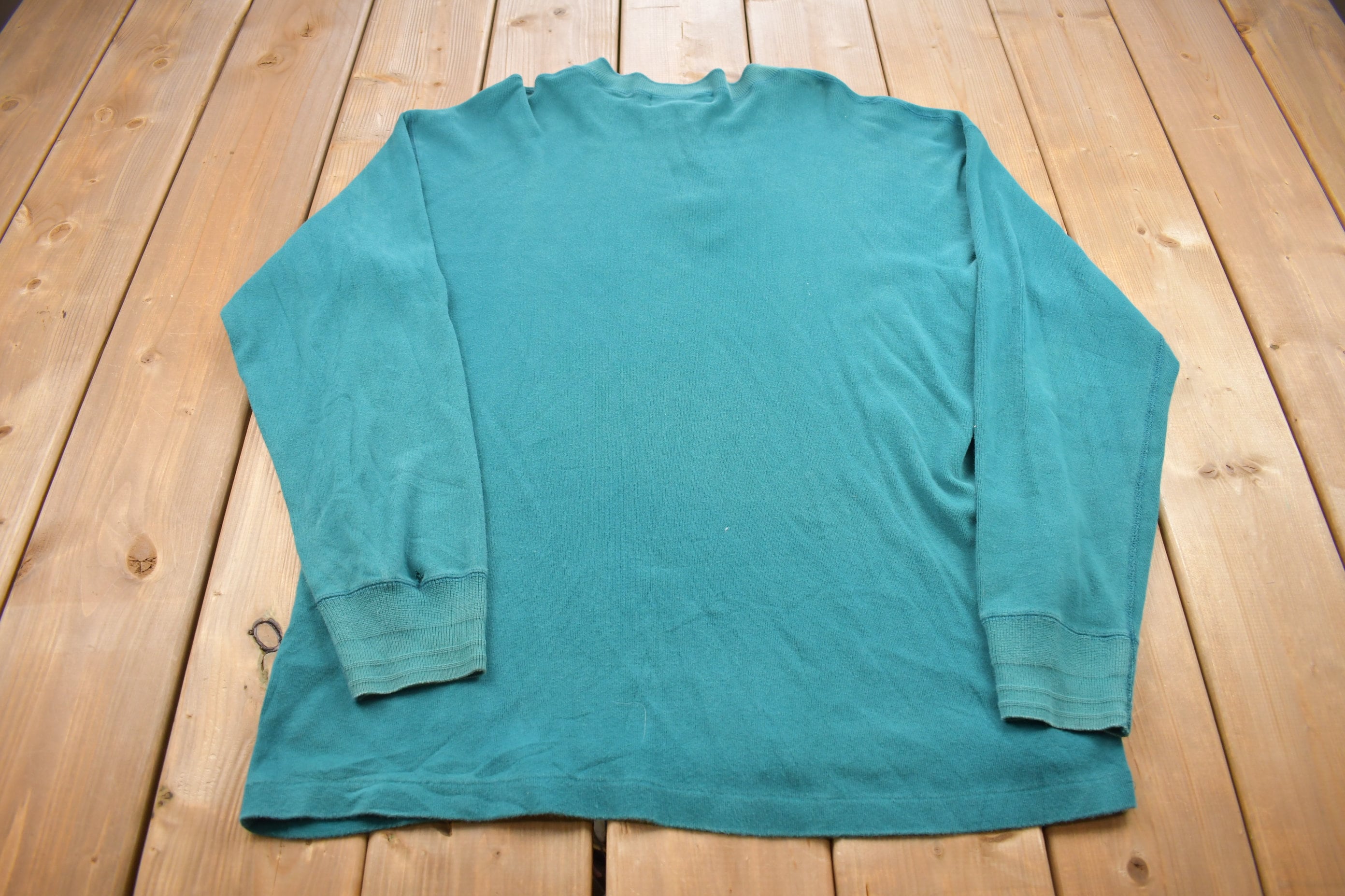 Vintage 1990s Eddie Bauer Henley Sweatshirt  90s Crewneck  Made In USA  Essential  Streetwear  90s  Casual Vintage Shirt