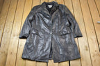Vintage 1990s Marvin Richards Women's Full Length Leather Trench Coat Made In USA