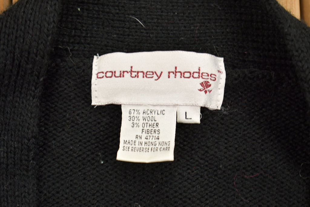 Vintage 1990s Courtney Rhodes Floral Cardigan Sweater
