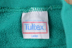Vintage 1980s Tultex Turquoise Raglan Crewneck Sweatshirt