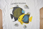Vintage 1990s Cayman Islands Tropical Fish Graphic Souvenir T Shirt Size L