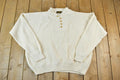 Vintage 1990s Eddie Bauer Quarter Button Knit Crewneck Sweater