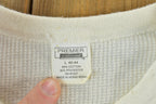 Vintage 1990s Premier Waffle Knit Long John Crewneck Sweater