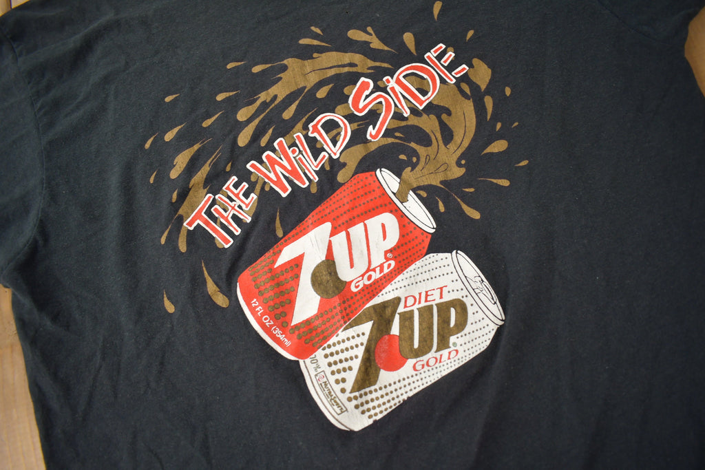 Vintage 1980s 7up The Wild Side Promo Single Stitch Graphic T Shirt Made In USA