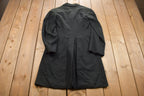 Vintage 1990s Black Button Up Pea Coat /