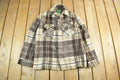 Vintage 1970s Canadian Lumber Jac Wool Flannel Shirt Jacket Men's Medium