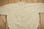 Vintage 1990s Hand Knit Cable Knit Sweater