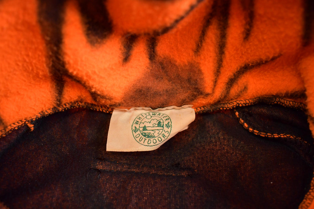 Vintage 1980s Whitewater Outdoors Hunting Fleece Button Up Sweater