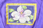 Vintage 1990s Cute Floral Stamp Print Crewneck Sweater