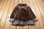 Vintage 1980's Joseph's Fur Salon Leather Paneled Chestnut Mink Fur Coat