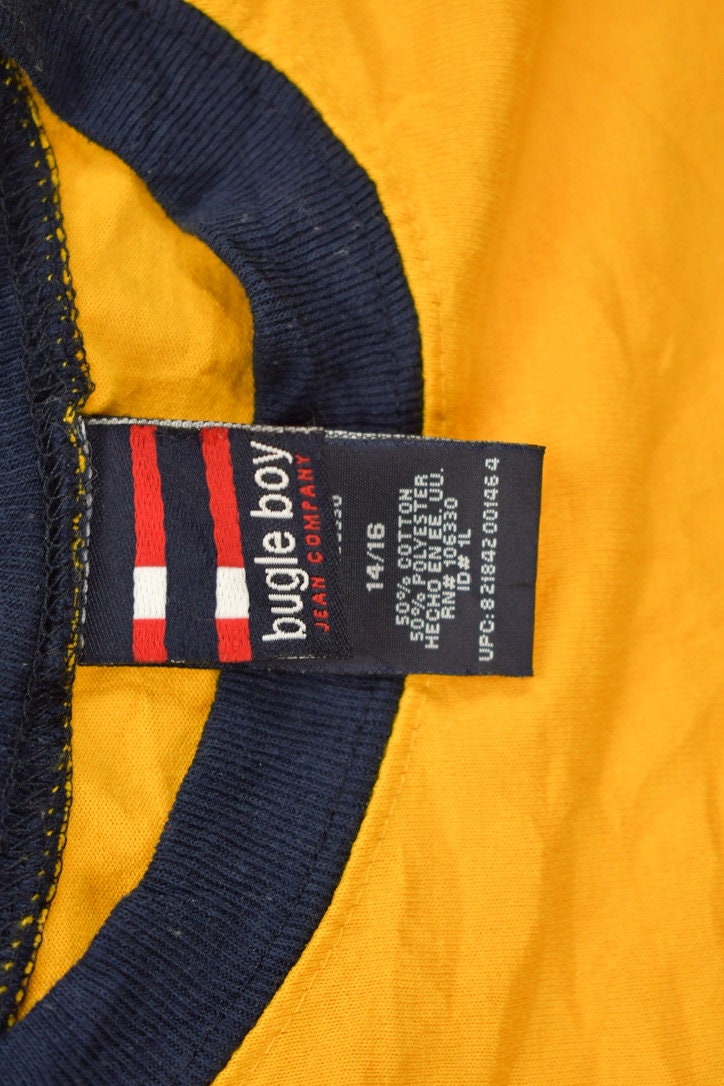 Vintage 1990s Bugle Boy Youth Graphic Long Sleeve T-Shirt