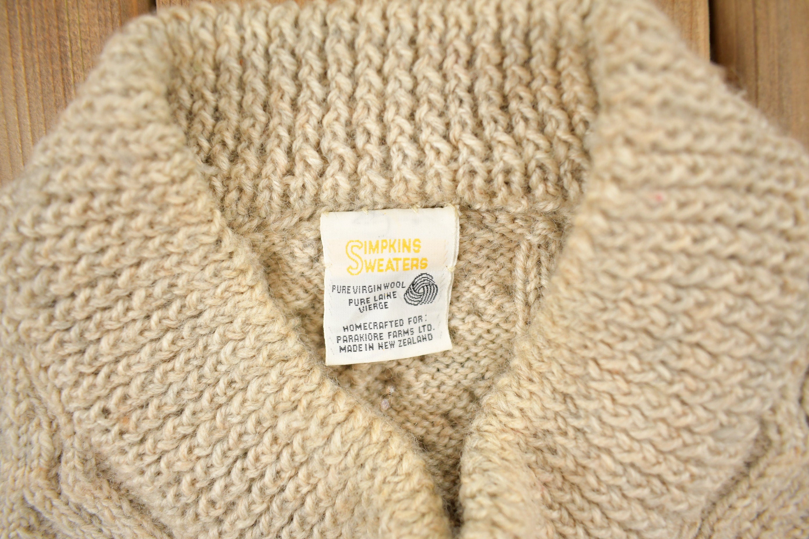 Vintage 1990s Simpkin's Sweaters Cable Knit Mockneck Sweater