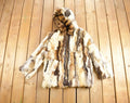 Vintage 1980's Hooded Fur Coat