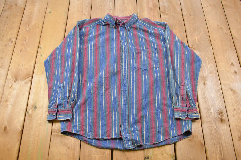 Vintage 1990s Review By Baxter Striped Button Up Shirt