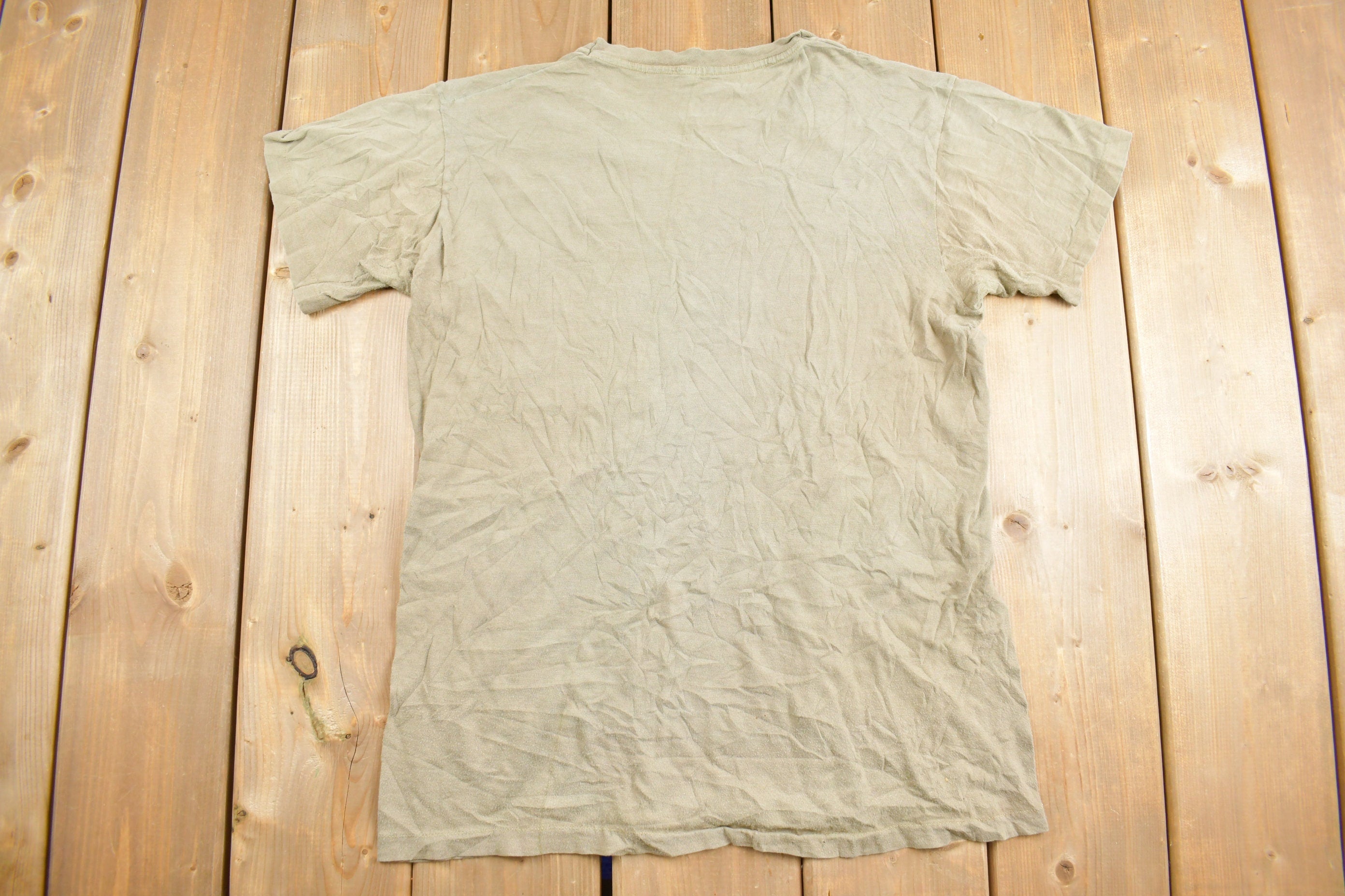 Vintage 1980s Blank Beige T Shirt