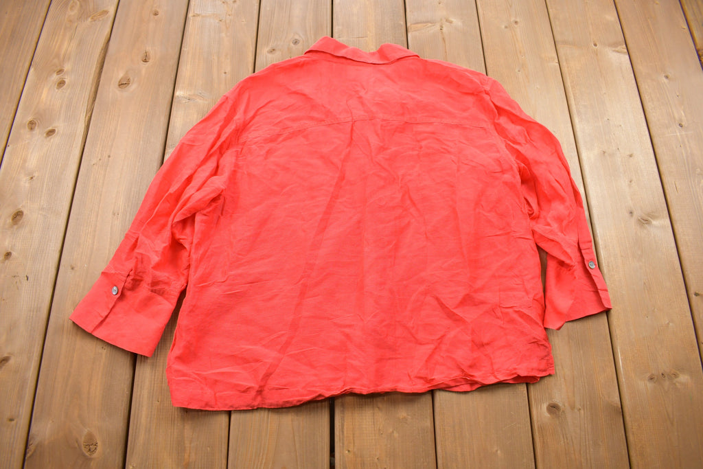 Vintage 1990s Chico's Design Women's Blouse Button Up Shirt