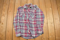 Vintage 1990s Wrangler Plaid Flannel Button Up Shirt