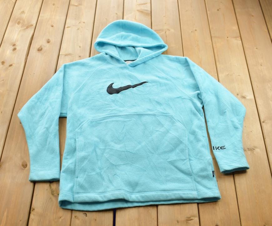Vintage Y2K Nike Center Logo Fleece Hoodie