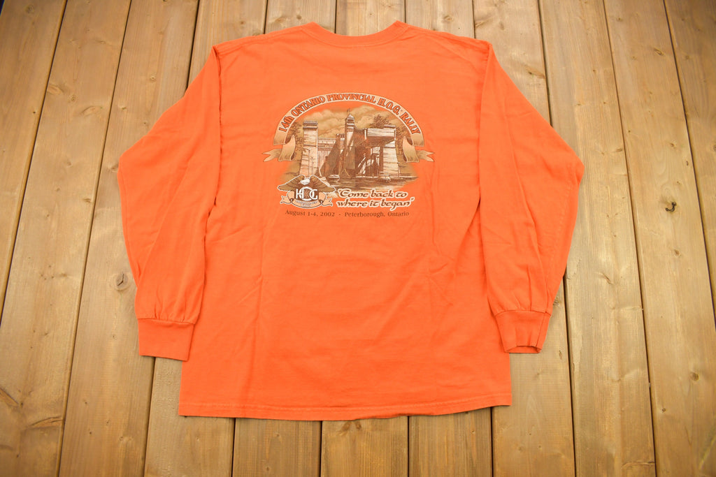 Vintage 2002 Harley Davidson Ontario Provincial HOG Rally Long Sleeve T-Shirt