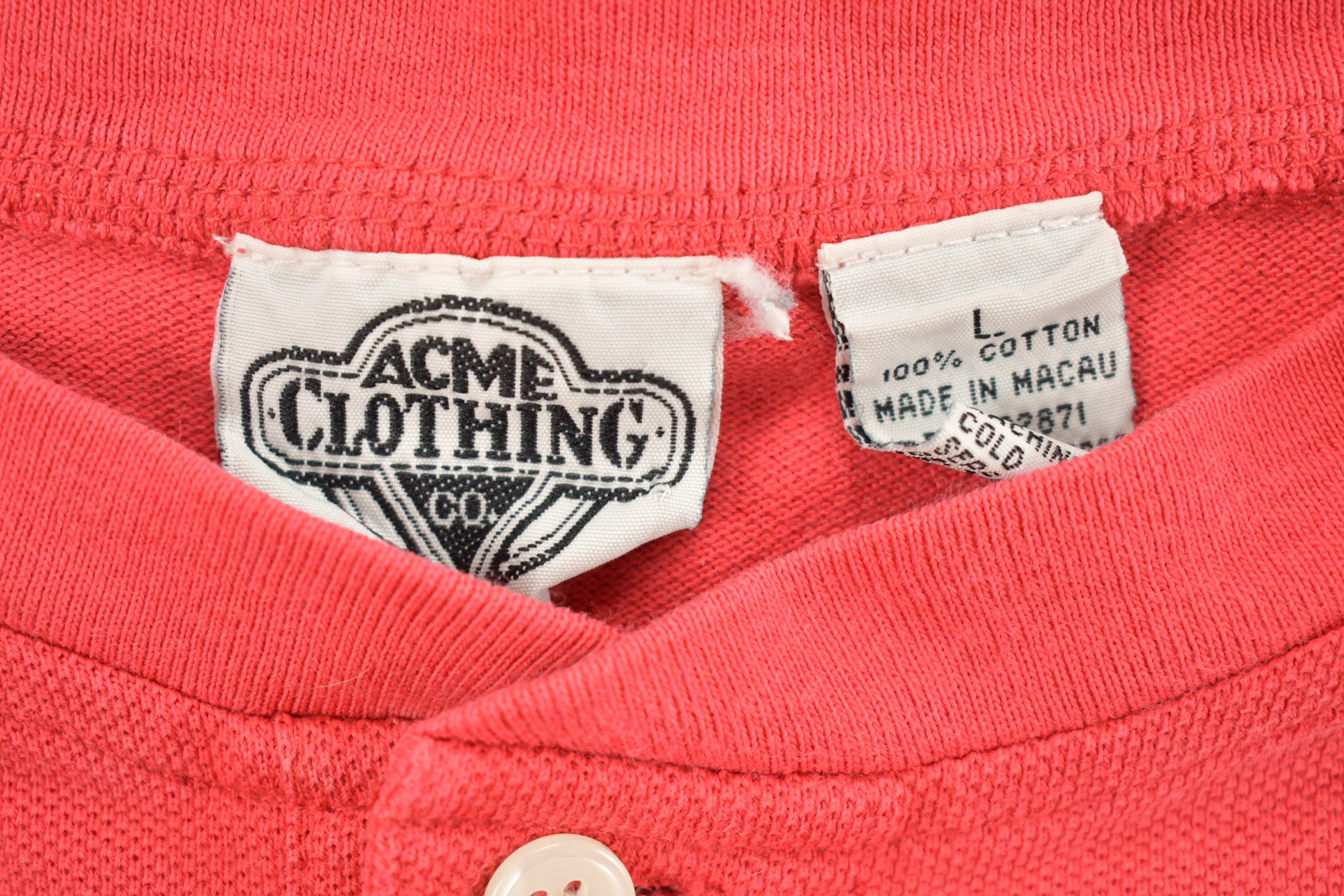 Vintage 1990s Acme Clothing Looney Tunes Embroidered Polo T-Shirt