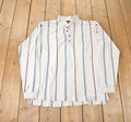 Vintage 1990s Eddie Bauer Striped Quarter Button Sweatshirt