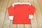 Vintage 1950s Rayoshene Embroidered Youth Hockey Jersey Shirt Size 14Yr (XS) Made In Canada