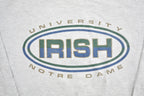 Vintage 1990s University of Notre Dame Collegiate Crewneck  Fighting Irish  Embroidered  NCAA Sweatshirt  Sportswear  Americana