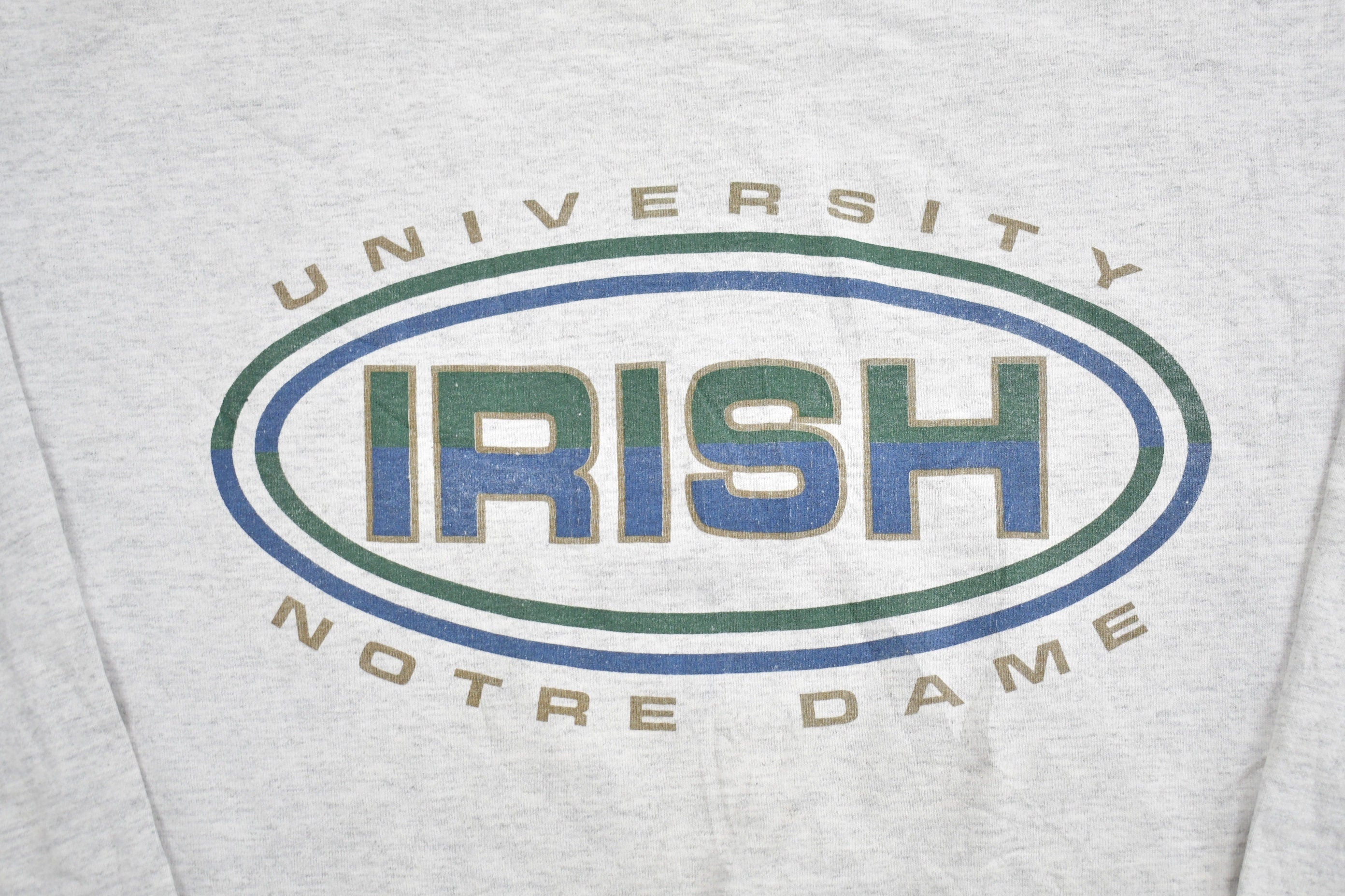 Vintage 1990s University of Notre Dame Collegiate Crewneck  Fighting Irish  Embroidered  NCAA Sweatshirt  Sportswear  Americana