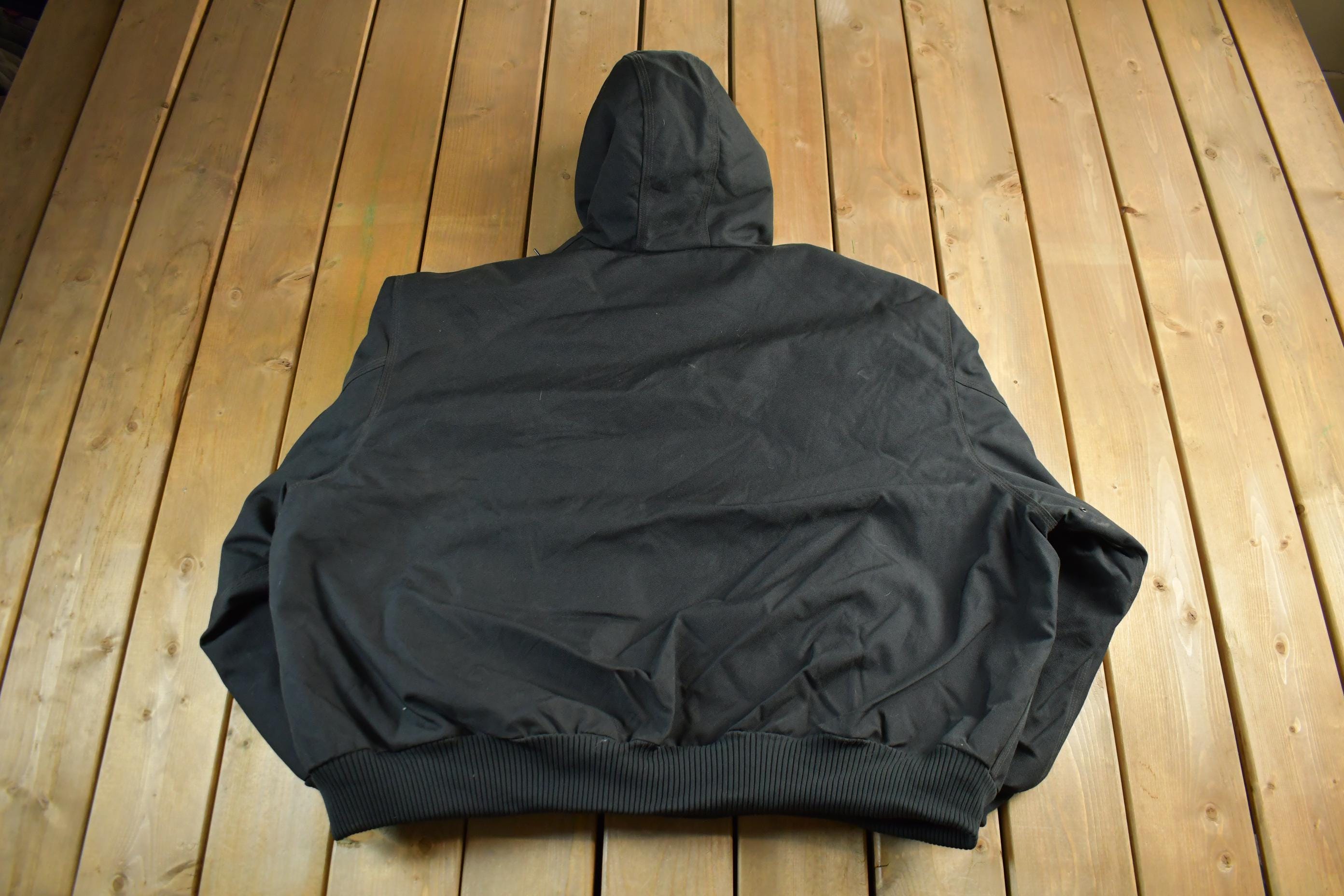 Vintage 1990s Carhartt Canvas Nylon Hooded Jacket Men's 5XL