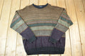 Vintage 1990s Dockers Knit Abstract Pattern Crewneck Sweater Made In 90s Crewneck