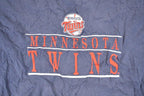Vintage 1990s Logo 7 Minnesota Twins Embroidered MLB Souvenir T-Shirt Men's L / Made In USA / Rare Baseball Sportswear Destination Tee