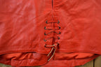 Vintage 1980s Womens Leather Braid Stud Biker Jacket