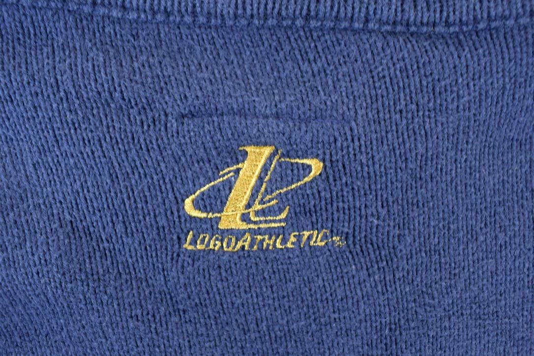 Vintage 1990s 1999 Super Bowl XXXIII Broncos Falcons Miami NFL Knit Crewneck Sweatshirt / Football / Sportswear / Americana